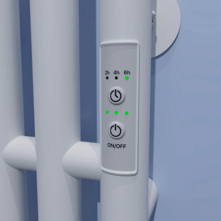 Полотенцесушитель с греющим кабелем ПЭК СП Вектор 120х15см белый ВГП