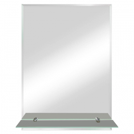 Зеркало МОДЕРН ЛЮКС 500х690мм с фацетом, полкой 500мм