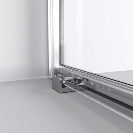 Душевой уголок 100х100х195 КВАДР без поддона профиль ХРОМ стекло (6мм) ПРОЗРАЧНОЕ NG-6624-34