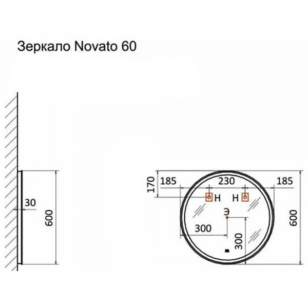 Зеркало Raval Novato 60 размеры Зеркало Raval Novato 60 размеры