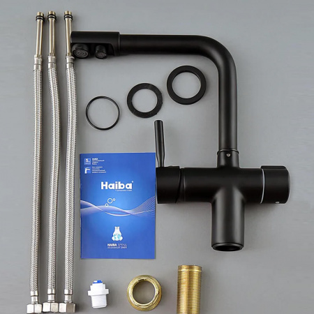Смеситель на мойку с выходом под фильтр HAIBA HB70088-7 ЧЕРНЫЙ (лат., 35мм) Смеситель на мойку с выходом под фильтр HAIBA HB70088-7 ЧЕРНЫЙ (лат., 35мм)