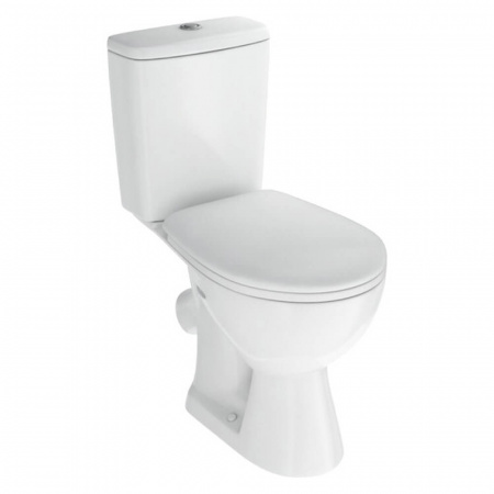 Унитаз-компакт "УЮТ" антивсплеск, косой выпуск, сиденье ПОЛИПРОПИЛЕН, арматура 2-режимная