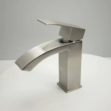 Смеситель на раковину HAIBA HB10815 НЕРЖ. СТАЛЬ (лат., 35мм)