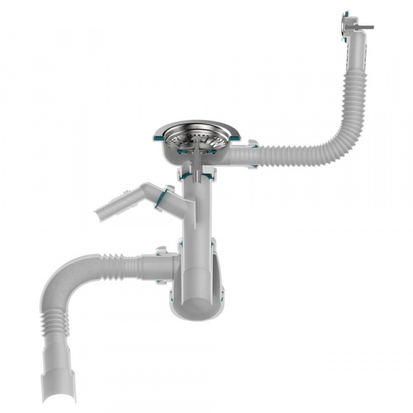 Сифон для мойки Aquant 3 1-2х40 мм B0140-20-MR