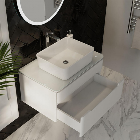 Тумба в ванную комнату подвесная SHINE 75 под умывальник ДЖОЙ 46