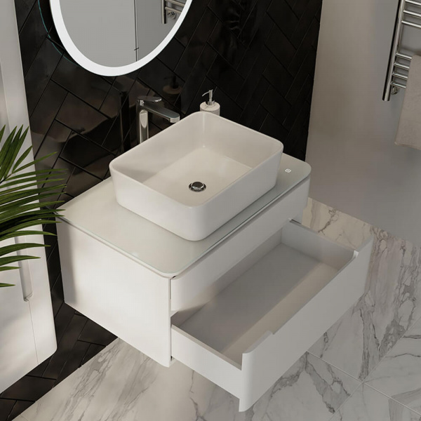 Тумба подвесная со столешницей Jorno Shine 75