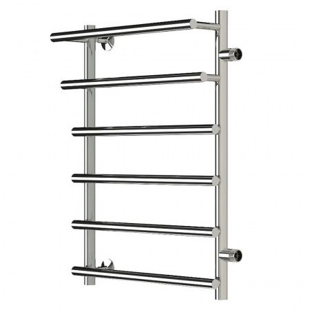 Полотенцесушитель водяной ДЕБЮТ ПМ 1 80х50см ПРАВЫЙ из нерж. (боковое подключение 500мм) СТОП