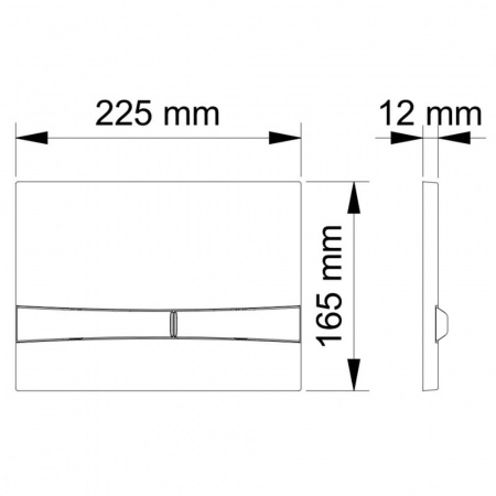 Кнопка BERGES F5 (Frame) Soft Touch черная, для инсталляции NOVUM, 040055 (225х165х12мм)