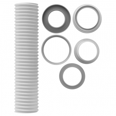 Удлинитель гибкий для унитаза армированный стальной проволокой 280-560мм T928-18-MR (18)