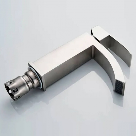 Смеситель на раковину HAIBA HB10815 НЕРЖ. СТАЛЬ (лат., 35мм)