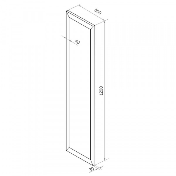 Зеркало Континент Ретта 30х120 см чертеж