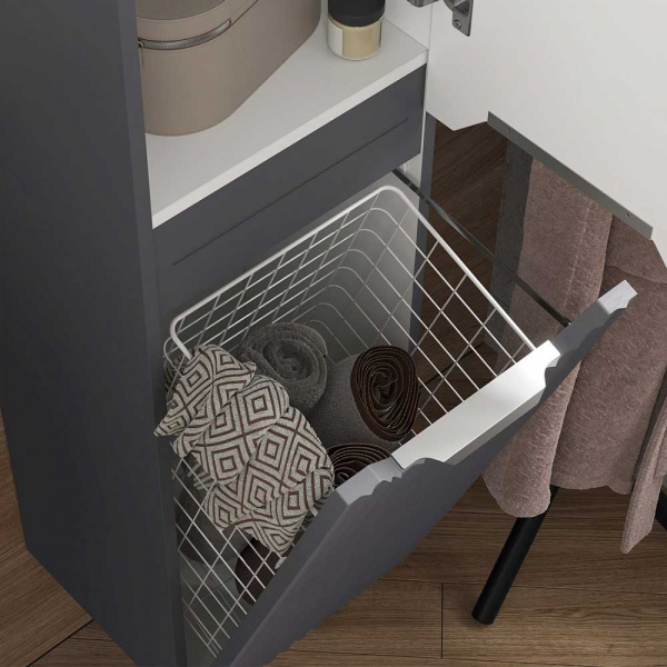 Пенал подвесной Equil Mirage 36 R с бельевой корзиной