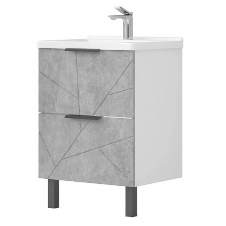 Тумба в ванную комнату TWING 70.2Y БЕТОН под умывальник ФОСТЕР 70 / МИРАНДА 70 