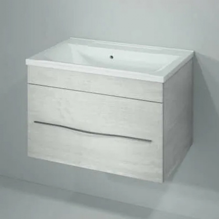 Тумба в ванную комнату подвесная КРИСТАЛЛ 65 (22) БЕЛЫЙ под умывальник MILEN 65 