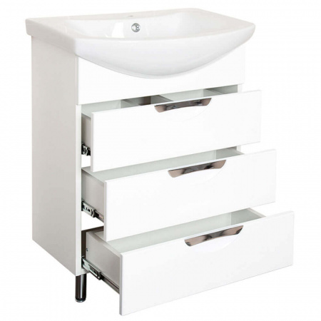 Тумба в ванную комнату БАЛТИКА 60/3 ВРЕЗНЫЕ РУЧКИ под умывальник БАЛТИКА 60