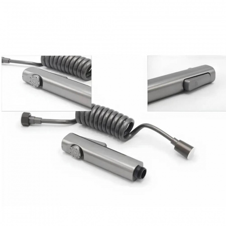 Система душевая (зонт, квадрат серый) DIKALAN AL9076-G СЕРЫЙ МЕТАЛЛИК (авиационный алюминий) (5)