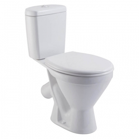Унитаз-компакт "СТАНДАРТ" косой выпуск, сиденье ПОЛИПРОПИЛЕН, арматура 1-режимная