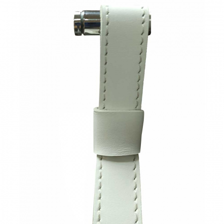 Зеркало МИЛЛЕНИУМ/Millenium D650мм на ремне из натуральной кожи (LED-подсветка, сенсор, БЕЛЫЙ цвет)