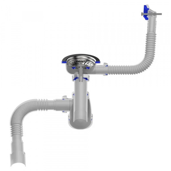 Сифон для мойки Aquant 3 1-2х40 мм B0148-20-MR