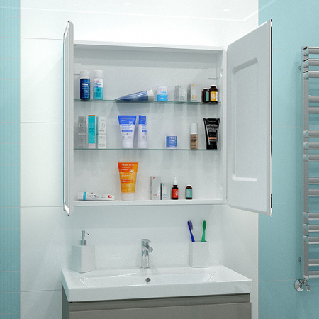 Шкаф зеркальный ELLIOT 800х800мм (LED-подсветка, датчик движения)