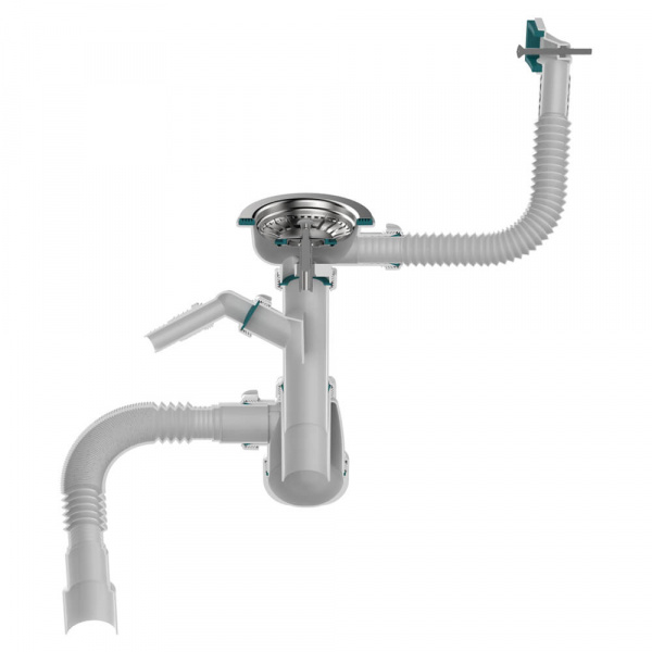 Сифон для мойки Aquant 3 1-2х40 мм B0147-20-MR