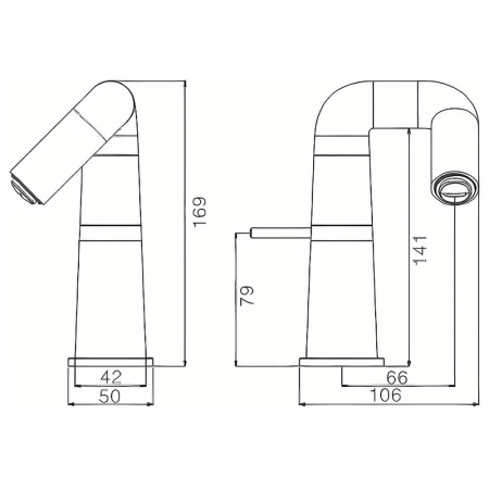 Смеситель на раковину HAIBA HB10813-7 ЧЕРНЫЙ (лат.)