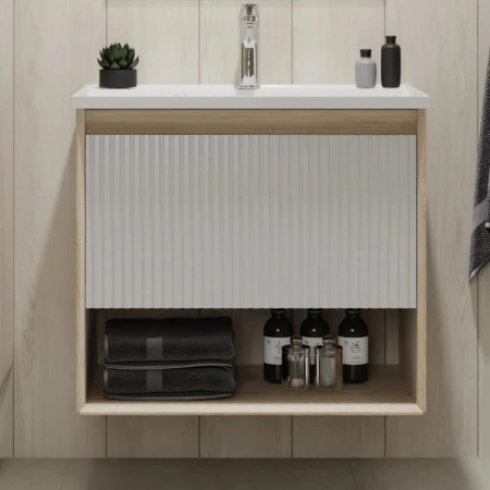 Тумба в ванную комнату подвесная TOSSONY 70 СОНОМА СВЕТЛАЯ под умывальник CLASSICA 70 / Cлим 70