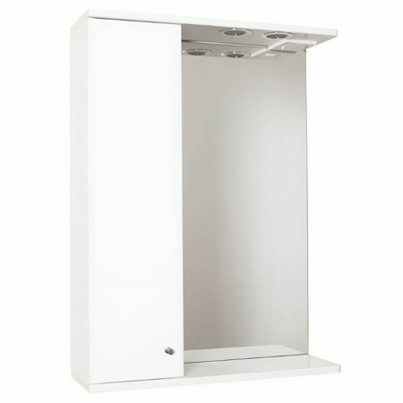 Шкаф зеркальный ПАНДА 60 ЛЕВЫЙ с подсветкой