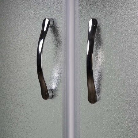 Душевая кабина 900х700х2150мм без г/м, СРЕДНИЙ поддон, СЕРЕБР проф, стекло МАТОВОЕ NG-33974-14RBKT