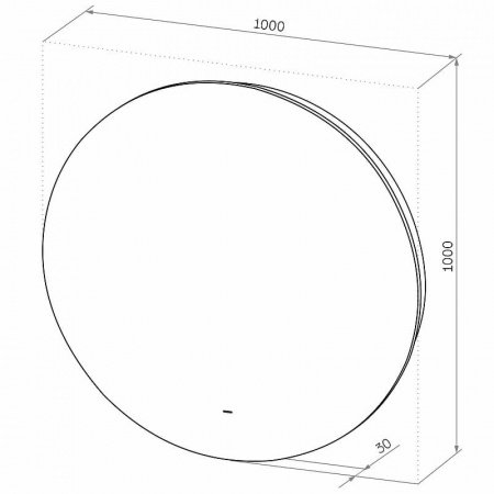 Зеркало АЖУР/Ajour  D1000мм(LED-подсветка, бесконтактный сенсорный выключатель, ореольная подсветка)