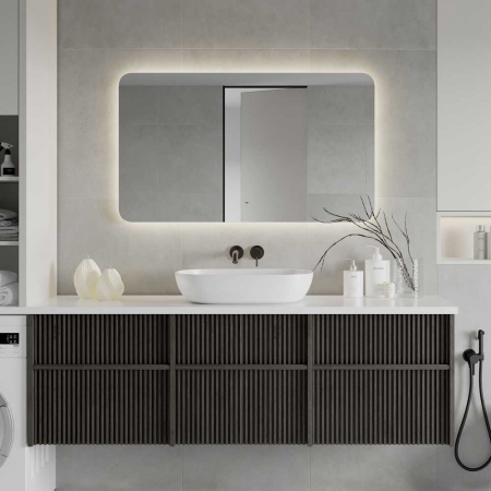 Зеркало БУРЖЕ/Burzhe 120 120х700мм (LED-подсветка, бесконтактный сенсор, ореольная ХОЛОД подсветка)