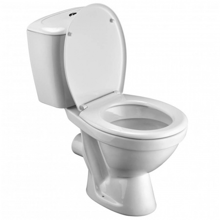 Унитаз-компакт "ПАЛЛАДА", горизонтальный выпуск, сиденье ПОЛИПРОПИЛЕН, арматура 2-режимная