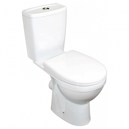 Унитаз-компакт "РИО" горизонтальный выпуск, сиденье ПОЛИПРОПИЛЕН, арматура 2-режимная