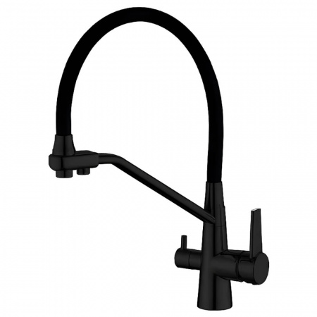 Смеситель на мойку с гибким изливом, с выходом под фильтр HAIBA HB76855-7 ЧЕРНЫЙ (лат., 35мм) Смеситель на мойку с гибким изливом, с выходом под фильтр HAIBA HB76855-7 ЧЕРНЫЙ (лат., 35мм)