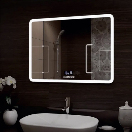Зеркало DEMURE 80 800х700мм с МФП (LED-подсветка, музыка, часы с датой, термометр, подогрев) Зеркало DEMURE 80 800х700мм с МФП (LED-подсветка, музыка, часы с датой, термометр, подогрев)