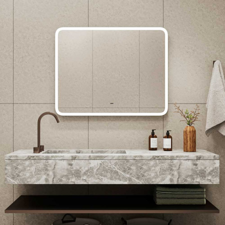 Зеркало DEMURE 80 800х600мм (LED-подсветка, бесконтактный сенсорный выключатель)