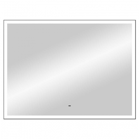 Зеркало ФРЭЙМ/Frame 800х600мм (LED-подсветка, бесконт сенсор выключатель, алюмин профиль ЧЕРНЫЙ)