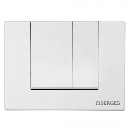 Кнопка BERGES S1 (Square) белая, для инсталляции NOVUM, 040041 (226х166х11мм)