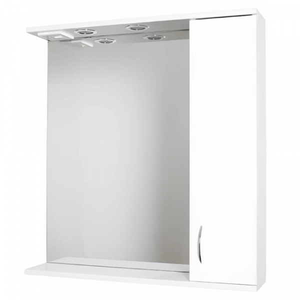 Зеркало со шкафом AquaLine Панда 75 правое 