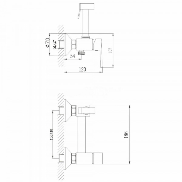Гигиенический душ со смесителем Haiba HB5513-7