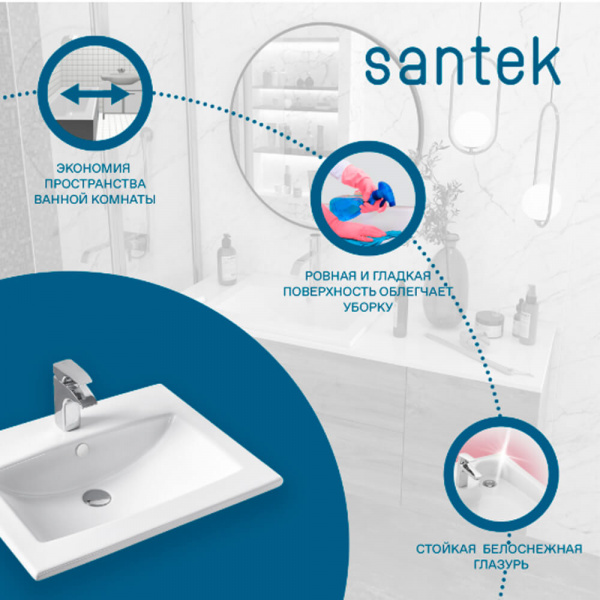 Раковина Santek Элина 60 преимущества