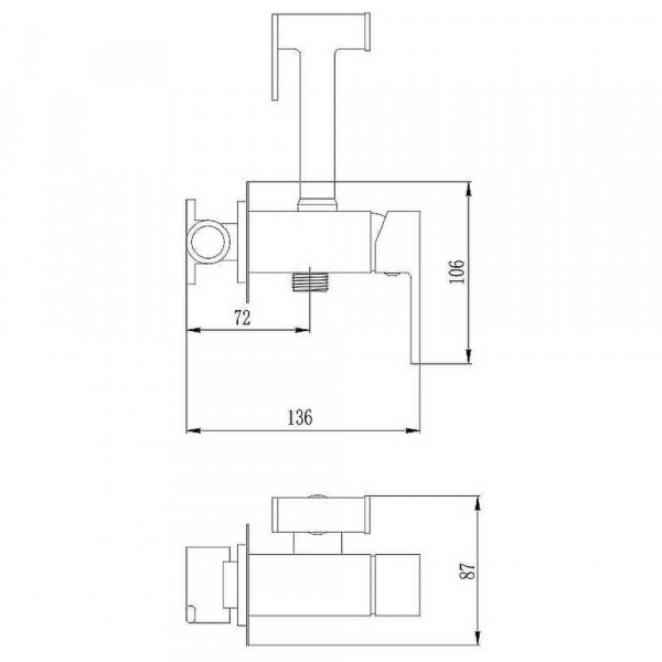 Гигиенический душ со смесителем Haiba HB5512
