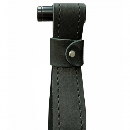 Зеркало МИЛЛЕНИУМ/Millenium D650мм на ремне из натуральной кожи (LED-подсветка, сенсор, ЧЕРНЫЙ цвет)