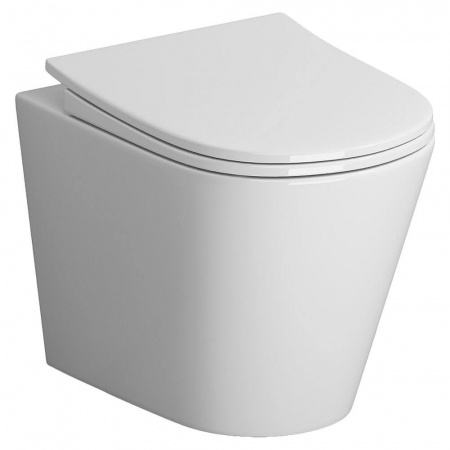 Унитаз подвесной NIAGARA Vista NG-9302 безободковый, сиденье полипр. тонкое микрол. (495х365х375мм)