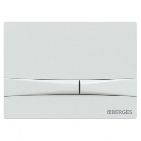 Кнопка BERGES F1 (Frame) белая, для инсталляции NOVUM, 040051 (225х165х12мм)