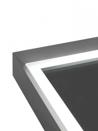 Зеркало СТЕЙДЖ/Stage 1000х700мм(LED-подсв., бесконт.сенс.выкл., ХОЛОД подсв, рама ал СПЕКТРУМ СЕРЫЙ)