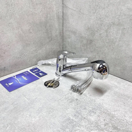 Смеситель на мойку с выдвижной лейкой HAIBA HB6013 (лат., 35мм) Смеситель на мойку с выдвижной лейкой HAIBA HB6013 (лат., 35мм)