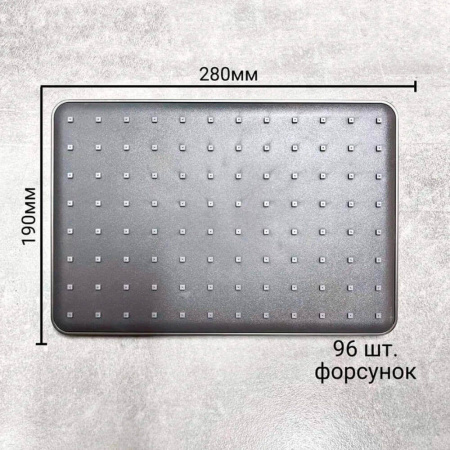 Смеситель для душа (зонт, квадрат) со стойкой HAIBA HB24639-3 ОРУЖЕЙНАЯ СТАЛЬ (лат., с изливом)(4)