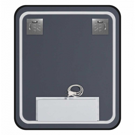 Зеркало ТОРИ/Torry 60 600х700мм (фоновая подсветка, бесконтактный сенсорный выключатель, ЧЕРНЫЙ)