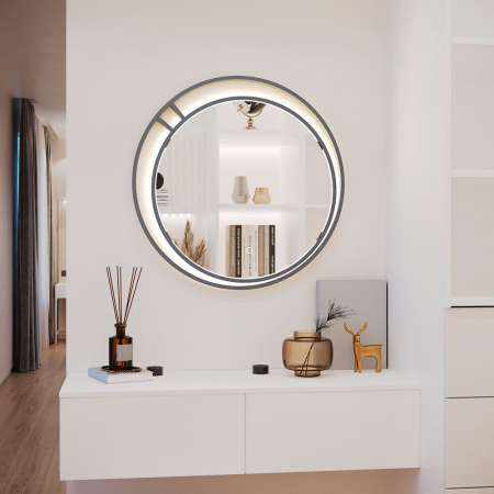 Зеркало MARLENE D700мм (LED-подсветка, сенсорный выключатель, ореольная подсветка)